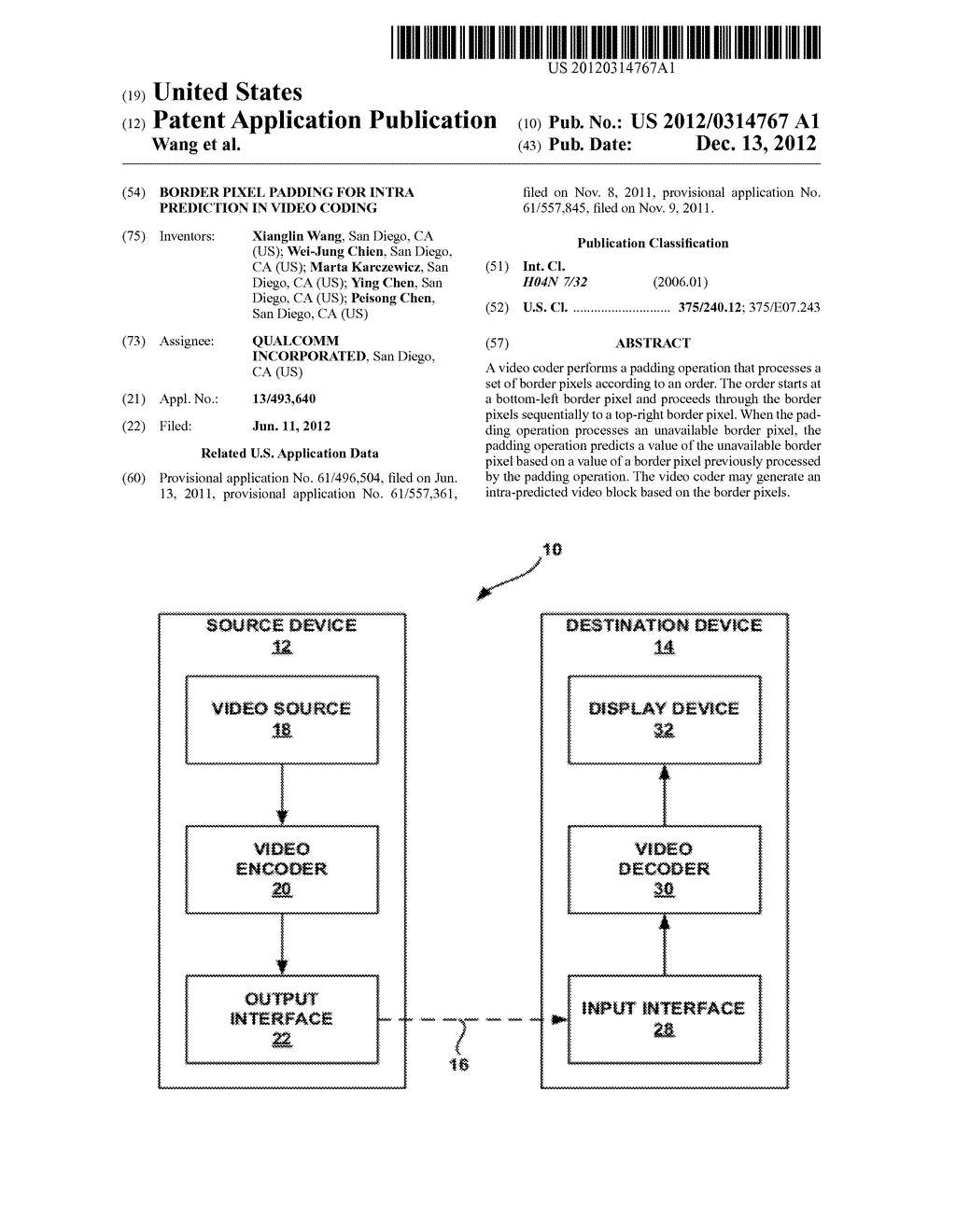 BORDER PIXEL PADDING FOR INTRA PREDICTION IN VIDEO CODING - diagram, schematic, and image 01