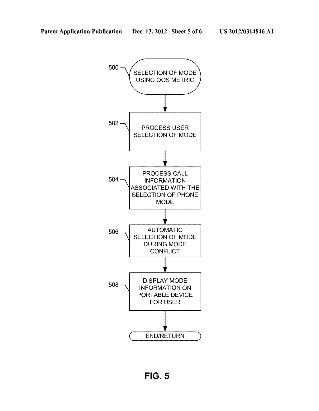 METHODS AND APPARATUS TO DISPLAY SERVICE QUALITY TO A USER OF A MULTIPLE     MODE COMMUNICATION DEVICE - diagram, schematic, and image 06