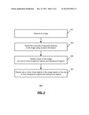 DETERMINING FOREGROUND REGIONS AND BACKGROUND REGIONS IN AN IMAGE diagram and image