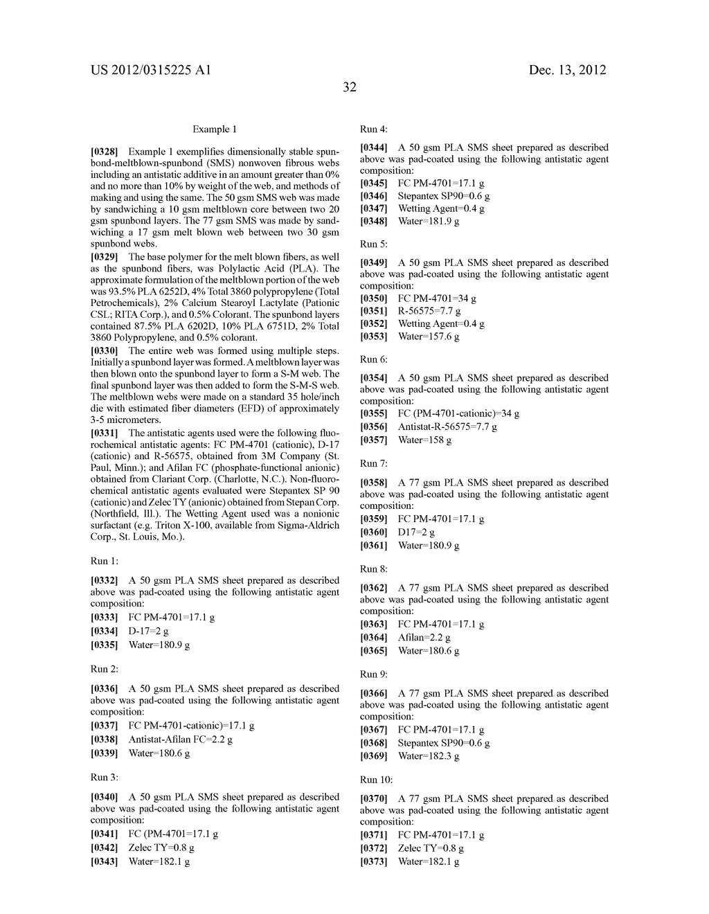 DIMENSIONALLY STABLE NONWOVEN FIBROUS WEBS AND METHODS OF MAKING AND USING     THE SAME - diagram, schematic, and image 37