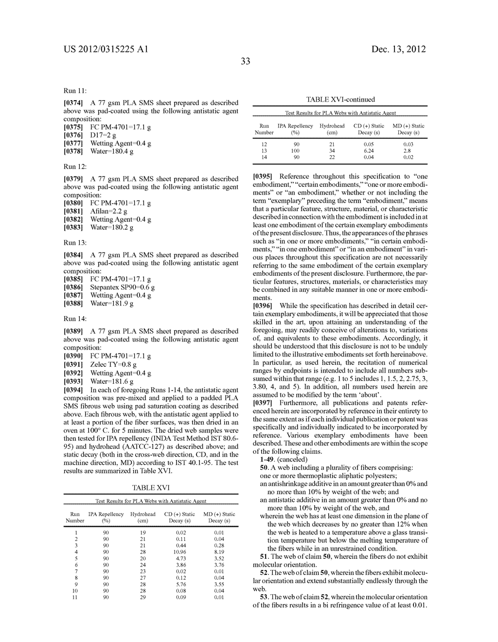 DIMENSIONALLY STABLE NONWOVEN FIBROUS WEBS AND METHODS OF MAKING AND USING     THE SAME - diagram, schematic, and image 38