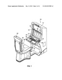 CONVERTIBLE GAMING CHAIRS AND WAGERING GAME SYSTEMS AND MACHINES WITH A     CONVERTIBLE GAMING CHAIR diagram and image