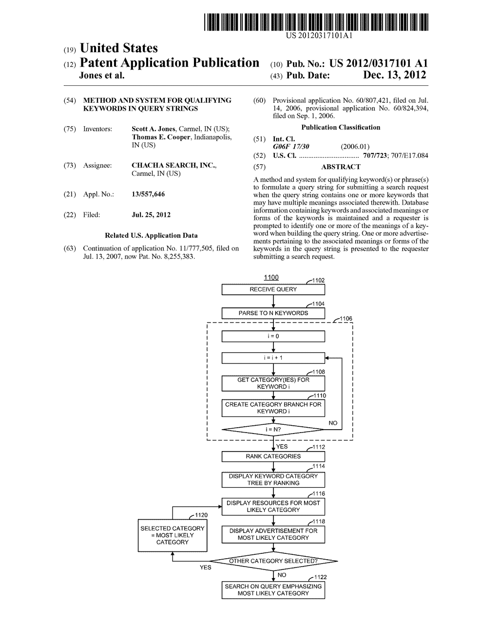 METHOD AND SYSTEM FOR QUALIFYING KEYWORDS IN QUERY STRINGS - diagram, schematic, and image 01