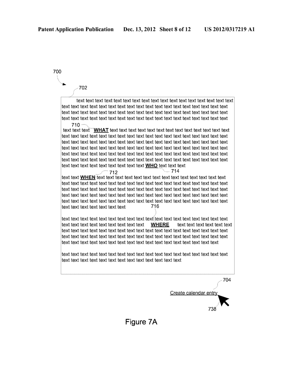 METHOD, SYSTEM, GRAPHICAL USER INTERFACE, AND DATA STRUCTURE FOR CREATING     ELECTRONIC CALENDAR ENTRIES FROM EMAIL MESSAGES - diagram, schematic, and image 09