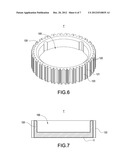 PRESSING-SHAPING METHOD FOR MANUFACTURING CIRCULAR COOLING BASE FOR BEING     EMBEDDED WITH FINS AND MOLD USED IN THE METHOD diagram and image