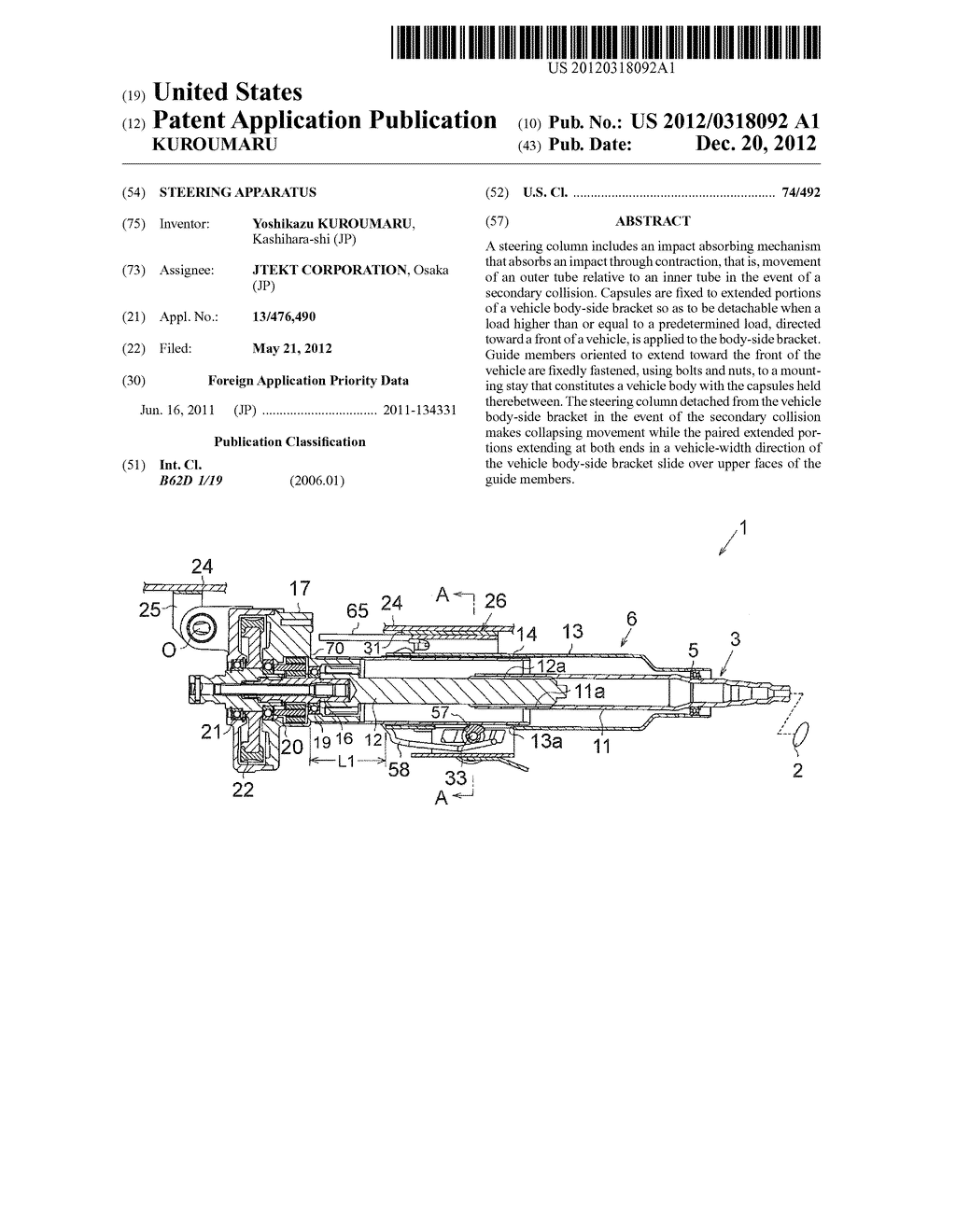 STEERING APPARATUS - diagram, schematic, and image 01