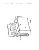 Portable container with integrated table surface diagram and image