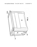 Portable container with integrated table surface diagram and image