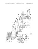 Portable container with integrated table surface diagram and image