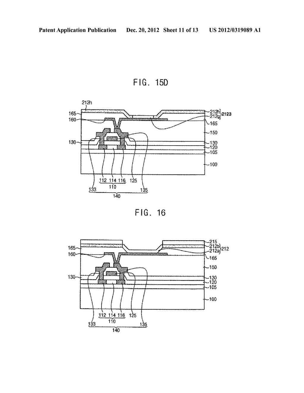Organic Light Emitting Structures, Methods of Forming Organic Light     Emitting Structures, Organic Light Emitting Display Devices and Methods     of Manufacturing Organic Light Emitting Display Devices - diagram, schematic, and image 12