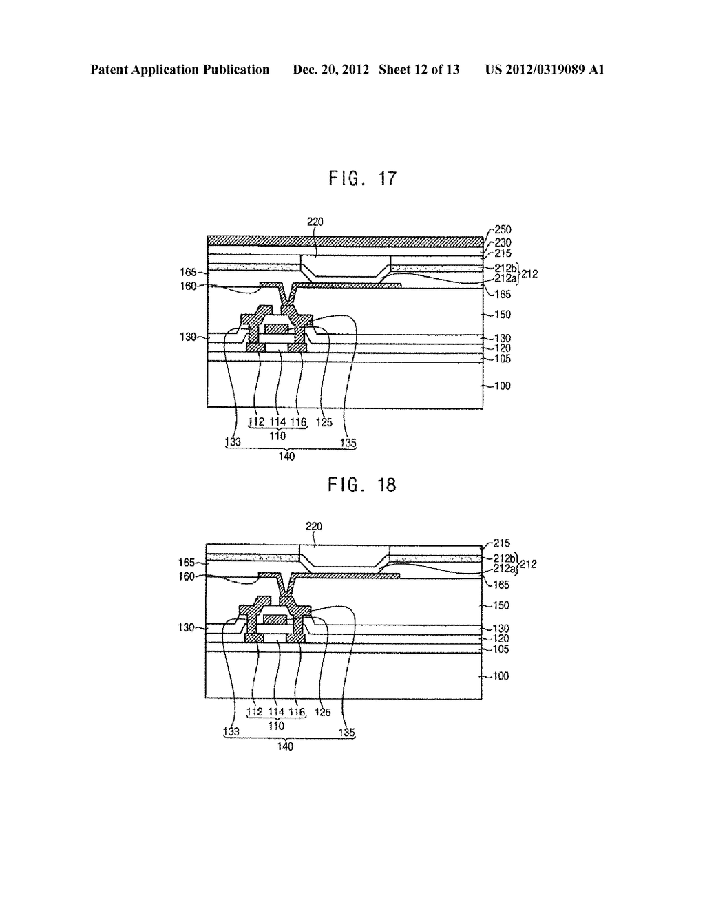 Organic Light Emitting Structures, Methods of Forming Organic Light     Emitting Structures, Organic Light Emitting Display Devices and Methods     of Manufacturing Organic Light Emitting Display Devices - diagram, schematic, and image 13