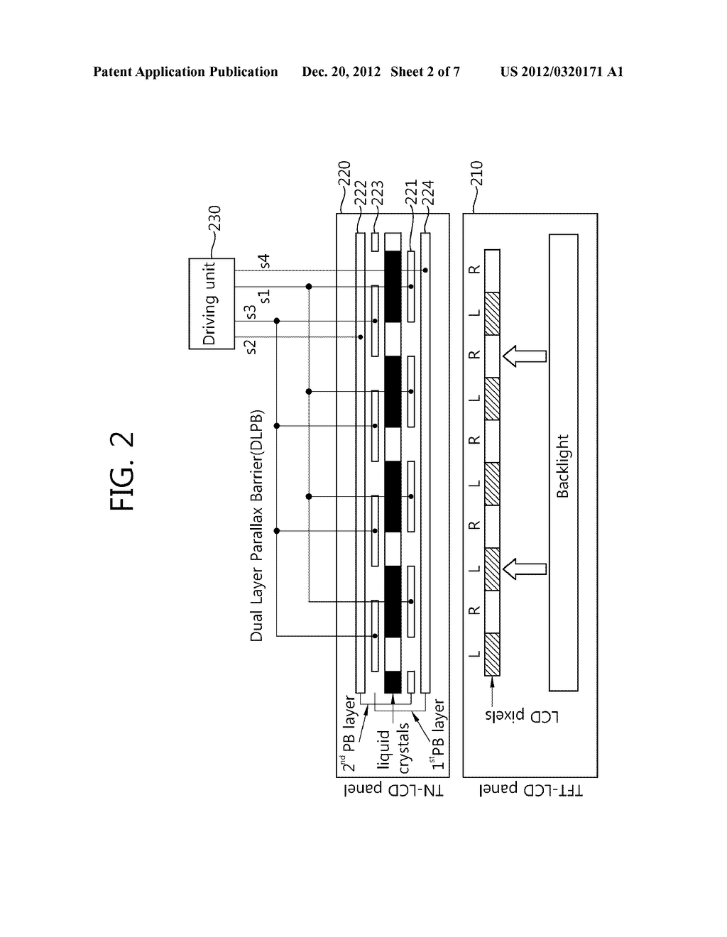 DUAL LAYER PARALLAX BARRIER-BASED 3D DISPLAY DEVICE AND METHOD - diagram, schematic, and image 03