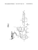 DEVICE FOR SUPPORTING ELEMENTS FOR CONNECTING A MOBILE X-RAY MACHINE AND     X-RAY MACHINE PROVIDED WITH SUCH A SUPPORTING DEVICE diagram and image