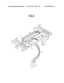 DEVICE FOR SUPPORTING ELEMENTS FOR CONNECTING A MOBILE X-RAY MACHINE AND     X-RAY MACHINE PROVIDED WITH SUCH A SUPPORTING DEVICE diagram and image