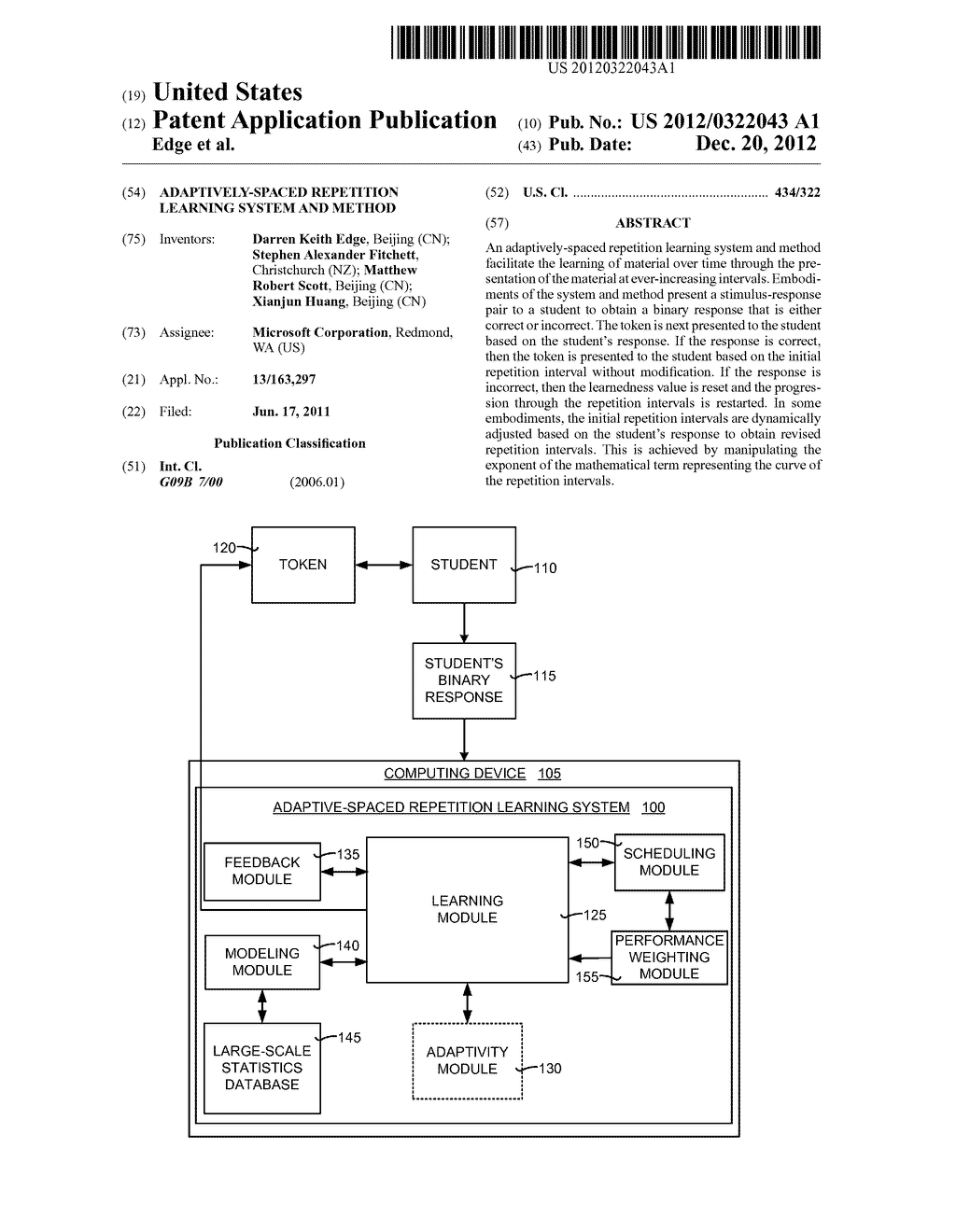 ADAPTIVELY-SPACED REPETITION LEARNING SYSTEM AND METHOD - diagram, schematic, and image 01