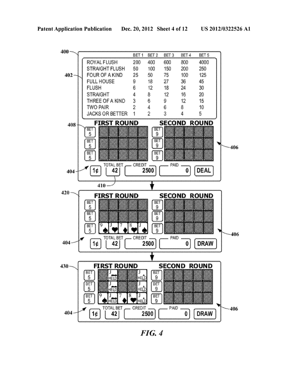 GAMING ACTIVITY AWARDING SUBSEQUENT PLAYS USING RESULTS OF PREVIOUS PLAYS - diagram, schematic, and image 05