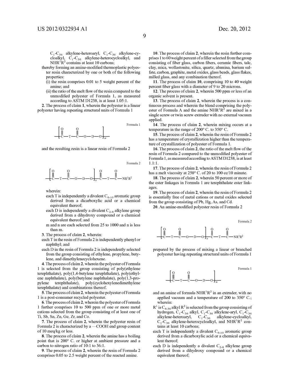 Process for Preparing Amine-Modified Polyester Resins with Improved Melt     Flow - diagram, schematic, and image 10