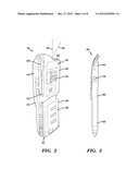 PORTABLE DATA TERMINAL HOUSING HAVING A ROTATABLE MEMBER FOR RETENTION OF     A STYLUS diagram and image