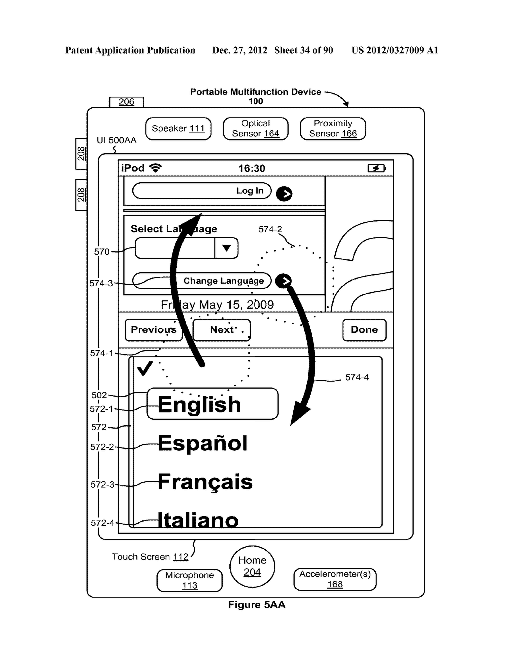 DEVICES, METHODS, AND GRAPHICAL USER INTERFACES FOR ACCESSIBILITY USING A     TOUCH-SENSITIVE SURFACE - diagram, schematic, and image 35