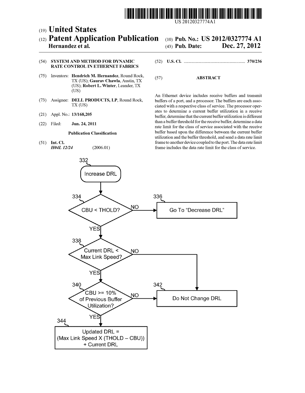 System and Method for Dynamic Rate Control in Ethernet Fabrics - diagram, schematic, and image 01