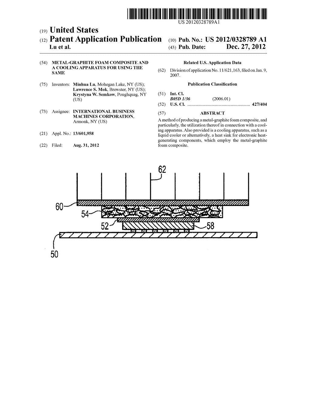 METAL-GRAPHITE FOAM COMPOSITE AND A COOLING APPARATUS FOR USING THE SAME - diagram, schematic, and image 01