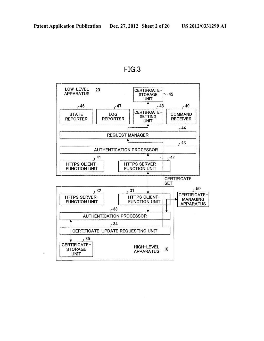 COMMUNICATIONS APPARATUS, COMMUNICATIONS SYSTEM, AND METHOD OF SETTING     CERTIFICATE - diagram, schematic, and image 03