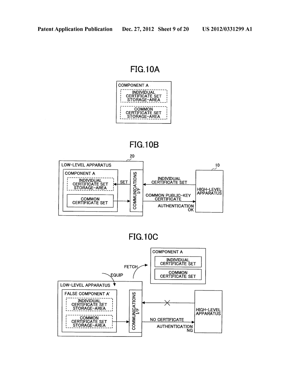 COMMUNICATIONS APPARATUS, COMMUNICATIONS SYSTEM, AND METHOD OF SETTING     CERTIFICATE - diagram, schematic, and image 10