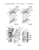 FILTERING DEVICE COMPRISING MEMBRANE FILTERING MODULES AND ASSEMBLY OF     MODULES FOR SUCH A DEVICE diagram and image