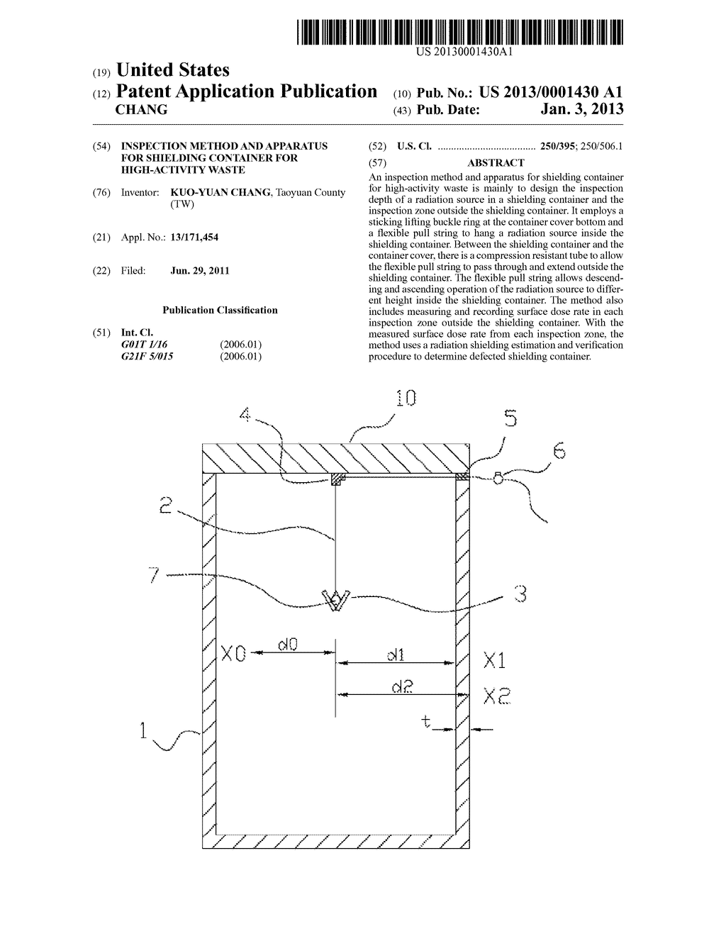 Inspection method and apparatus for shielding container for high-activity     waste - diagram, schematic, and image 01