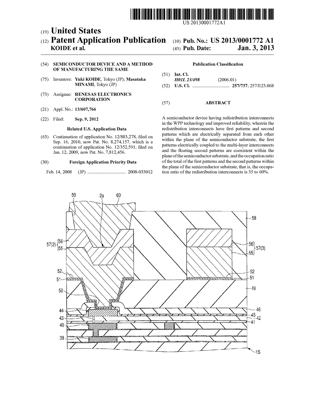 SEMICONDUCTOR DEVICE AND A METHOD OF MANUFACTURING THE SAME - diagram, schematic, and image 01