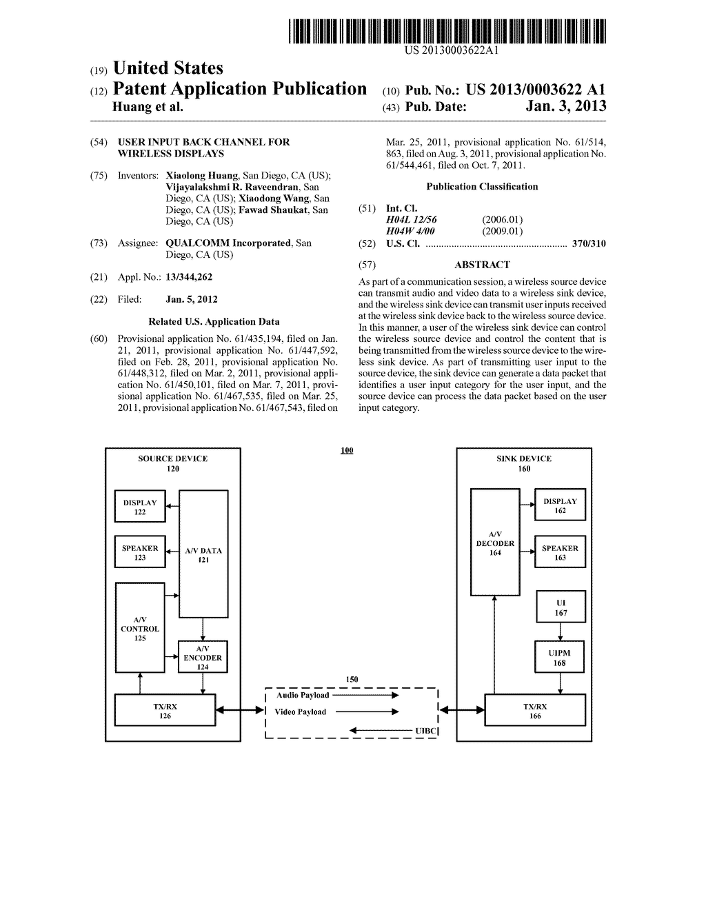 USER INPUT BACK CHANNEL FOR WIRELESS DISPLAYS - diagram, schematic, and image 01