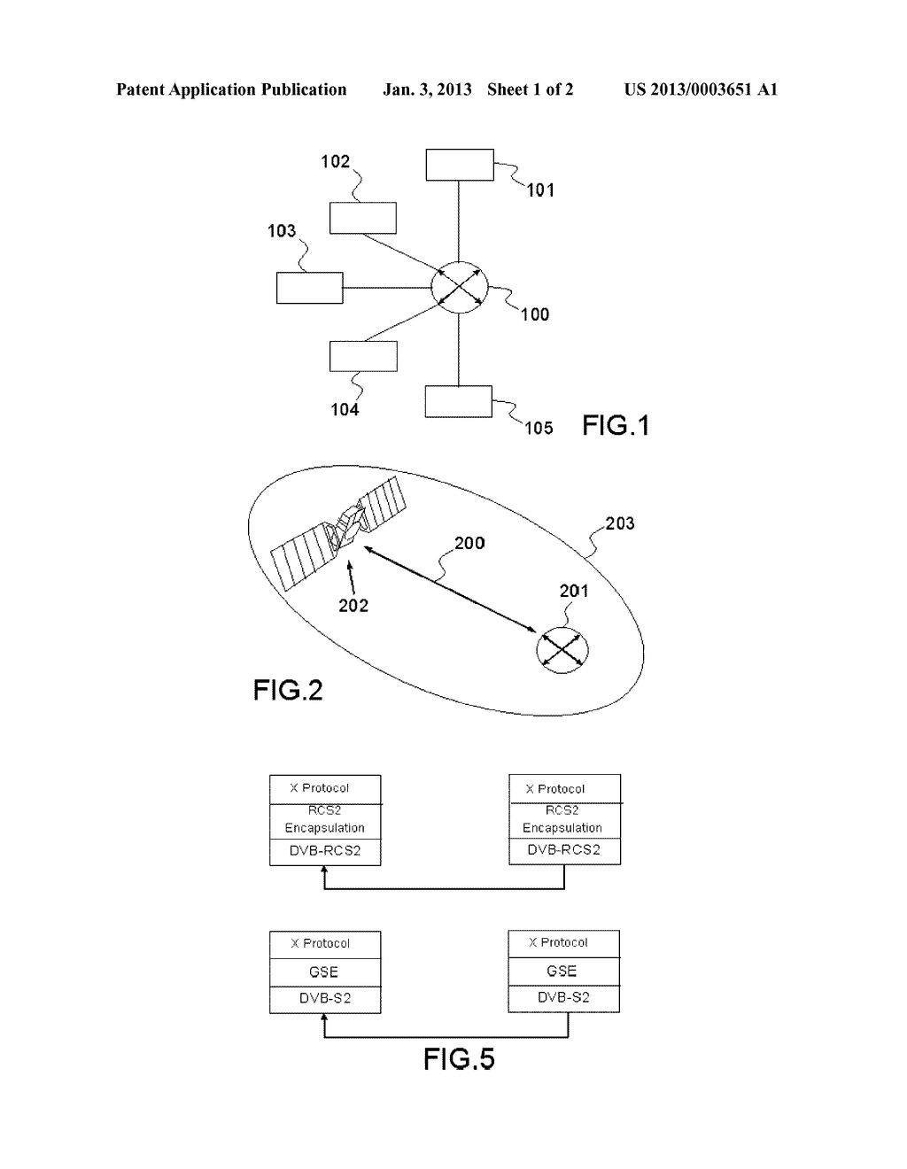 TELECOMMUNICATION SYSTEM COMPRISING A CENTRAL IP ROUTER COMPOSED OF A     SATELLITE AND OF A GROUND ROUTER - diagram, schematic, and image 02