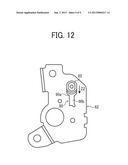 LEVER SWITCHER WITH MECHANISM FOR MINIMIZING  MECHANICAL SHOCK AND SOUND     AND FIXING DEVICE AND IMAGE FORMING APPARATUS INCORPORATING LEVER     SWITCHER diagram and image