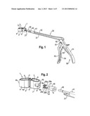 DEVICE FOR INSERTING AN INTERVERTEBRAL IMPLANT INTO A BODY AND SYSTEM     INCLUDING AN INTERVERTEBRAL IMPLANT AND A DEVICE FOR INSERTING SAME diagram and image