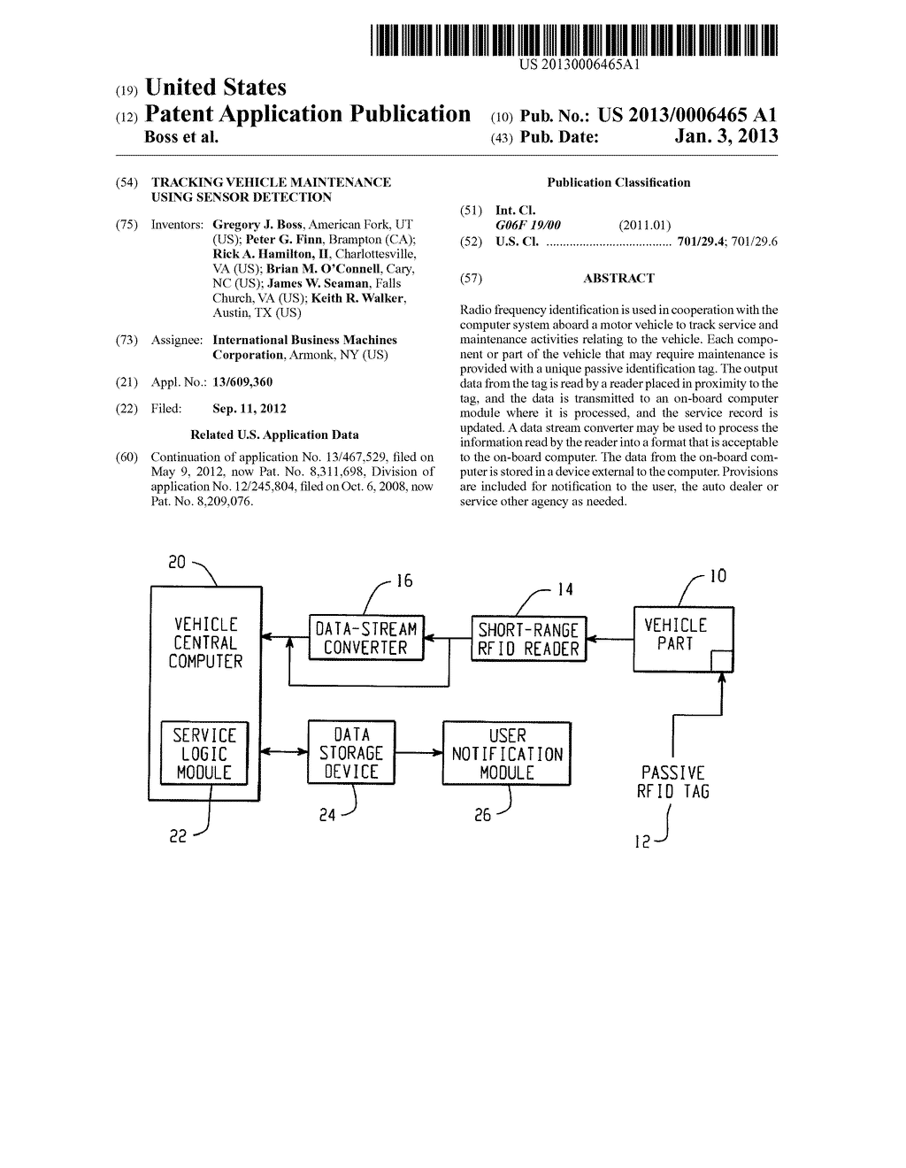 TRACKING VEHICLE MAINTENANCE USING SENSOR DETECTION - diagram, schematic, and image 01