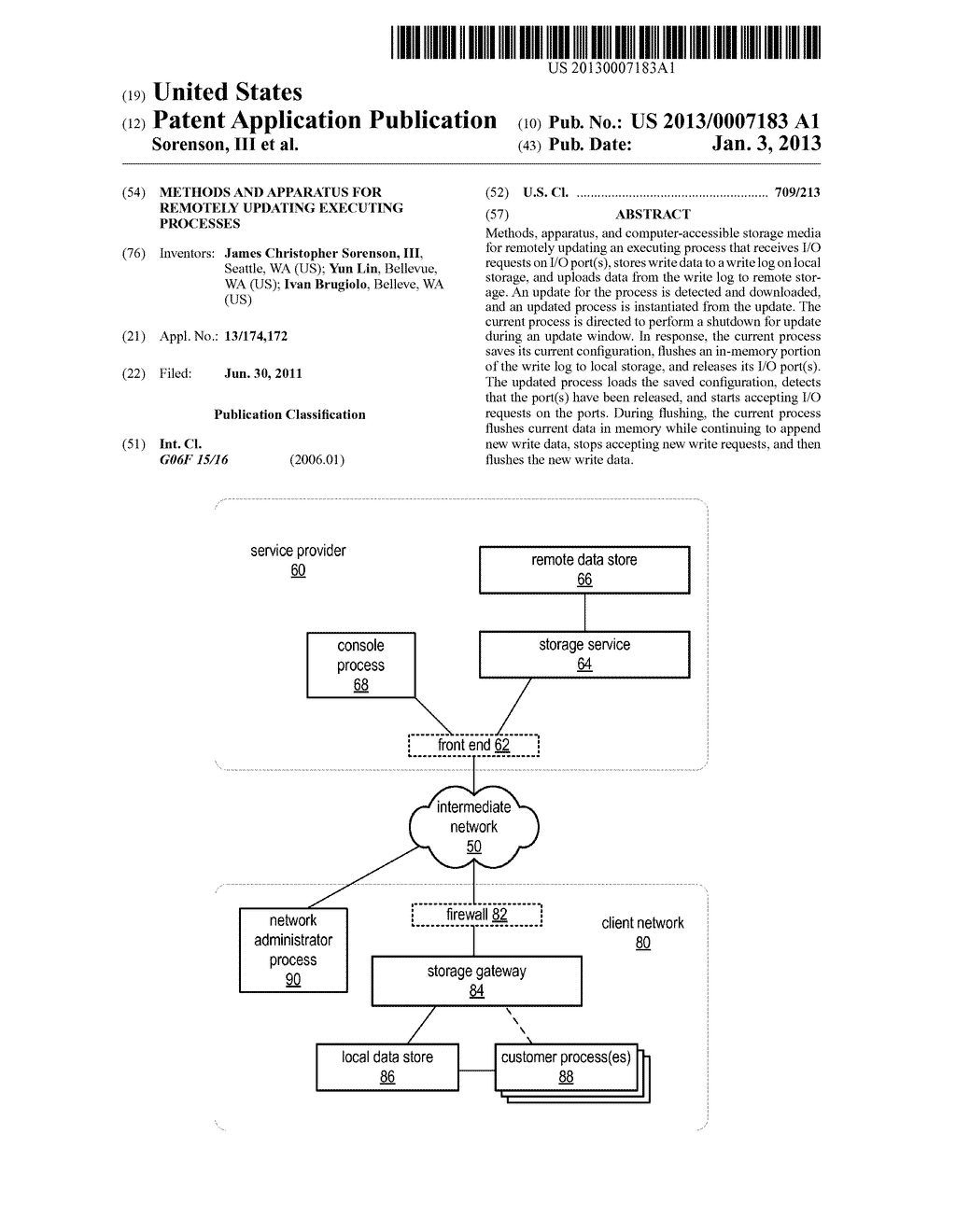 Methods And Apparatus For Remotely Updating Executing Processes - diagram, schematic, and image 01