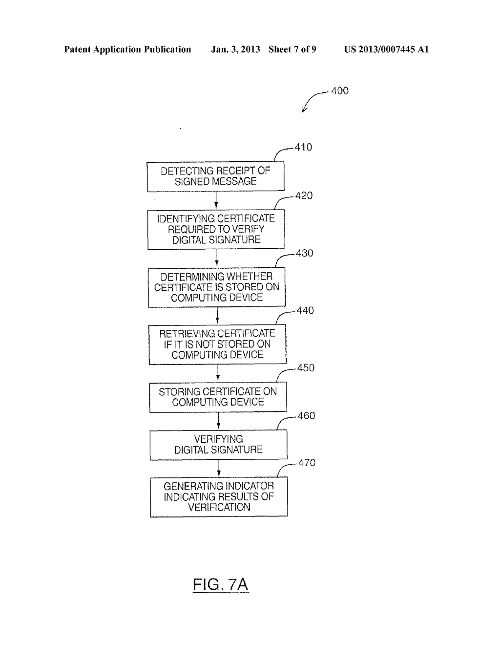 SYSTEM AND METHOD FOR RETRIEVING CERTIFICATES ASSOCIATED WITH SENDERS OF     DIGITALLY SIGNED MESSAGES - diagram, schematic, and image 08