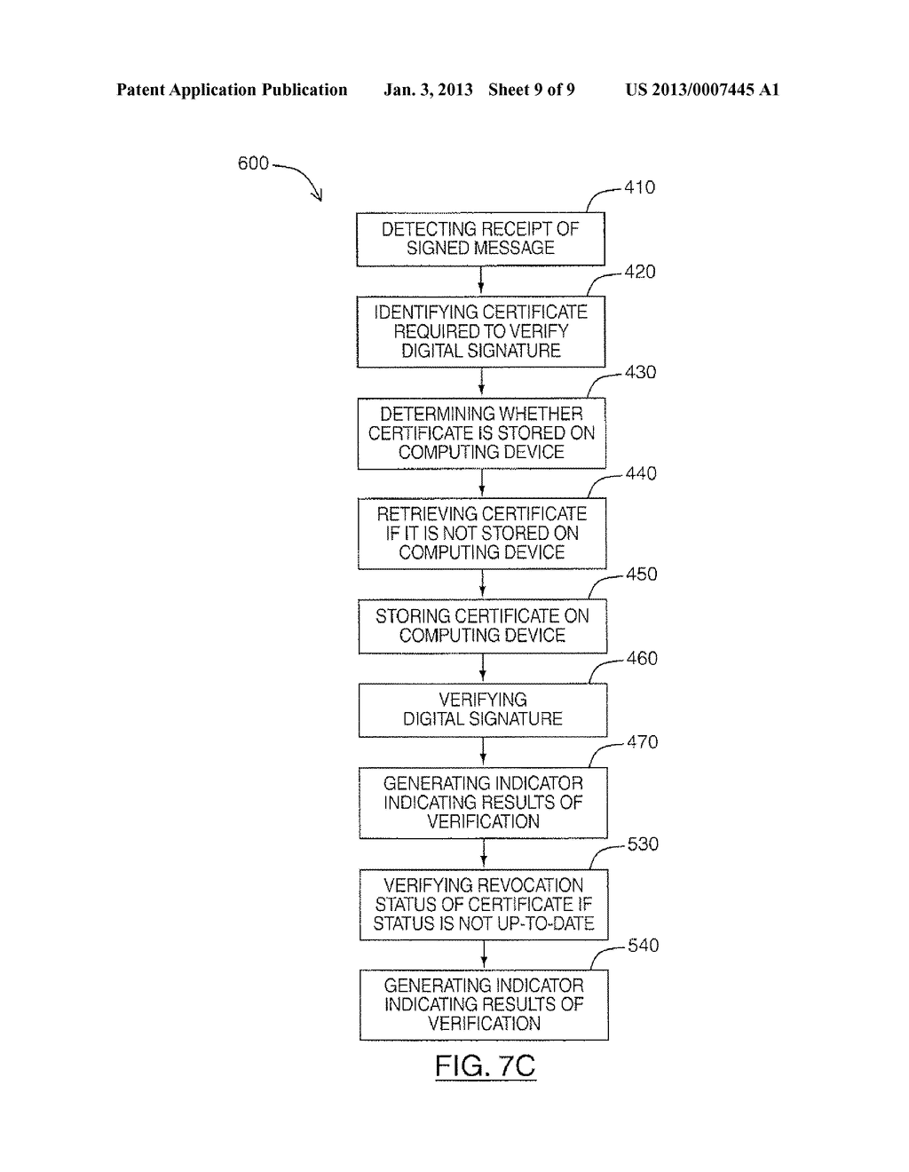 SYSTEM AND METHOD FOR RETRIEVING CERTIFICATES ASSOCIATED WITH SENDERS OF     DIGITALLY SIGNED MESSAGES - diagram, schematic, and image 10
