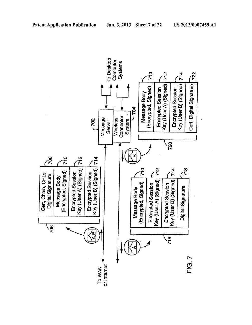 SYSTEM AND METHOD FOR COMPRESSING SECURE E-MAIL FOR EXCHANGE WITH A MOBILE     DATA COMMUNICATION DEVICE - diagram, schematic, and image 08