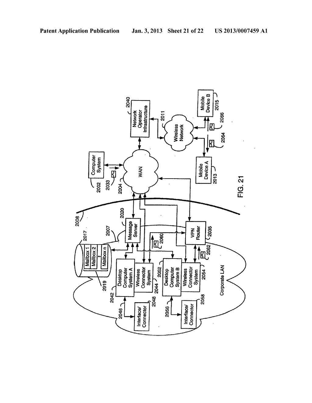 SYSTEM AND METHOD FOR COMPRESSING SECURE E-MAIL FOR EXCHANGE WITH A MOBILE     DATA COMMUNICATION DEVICE - diagram, schematic, and image 22