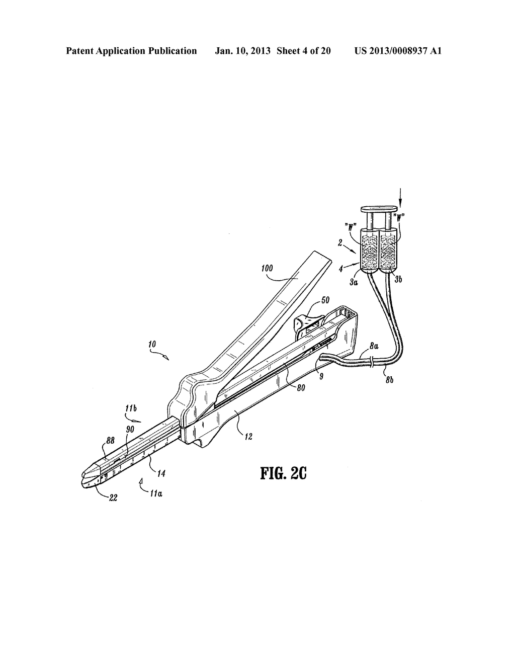 Surgical Stapling Apparatus Having a Wound Closure Material Applicator     Assembly - diagram, schematic, and image 05