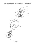 SPRAY NOZZLE AND METHOD FOR THE PRODUCTION OF AT LEAST ONE ROTATING SPRAY     JET diagram and image