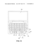 COMPUTER WITH AN INPUT DEVICE HAVING A LABELED REGION diagram and image