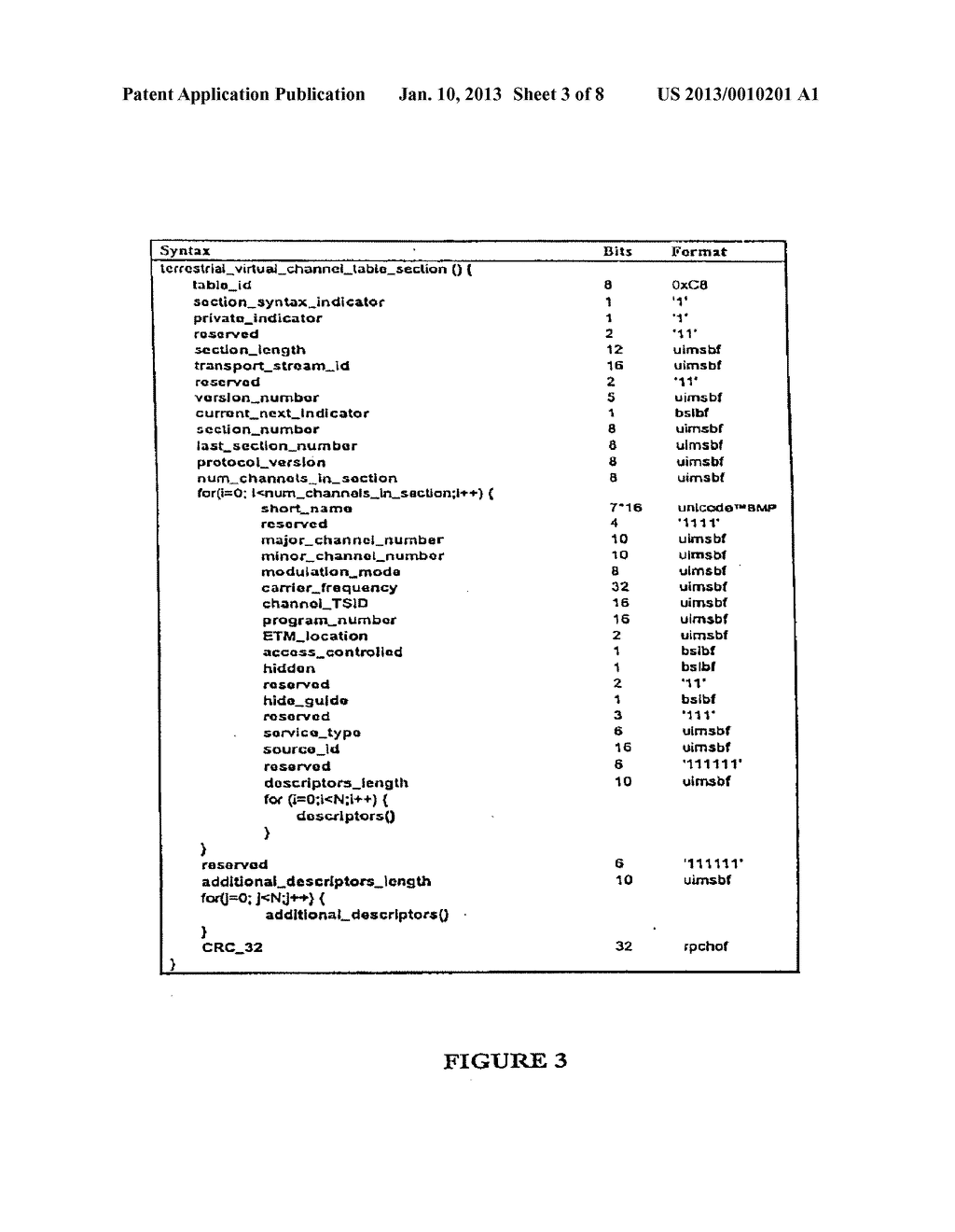 VIRTUAL CHANNEL TABLE FOR A BROADCAST PROTOCOL AND METHOD OF BROADCASTING     AND RECEIVING BROADCAST SIGNALS USING THE SAME - diagram, schematic, and image 04