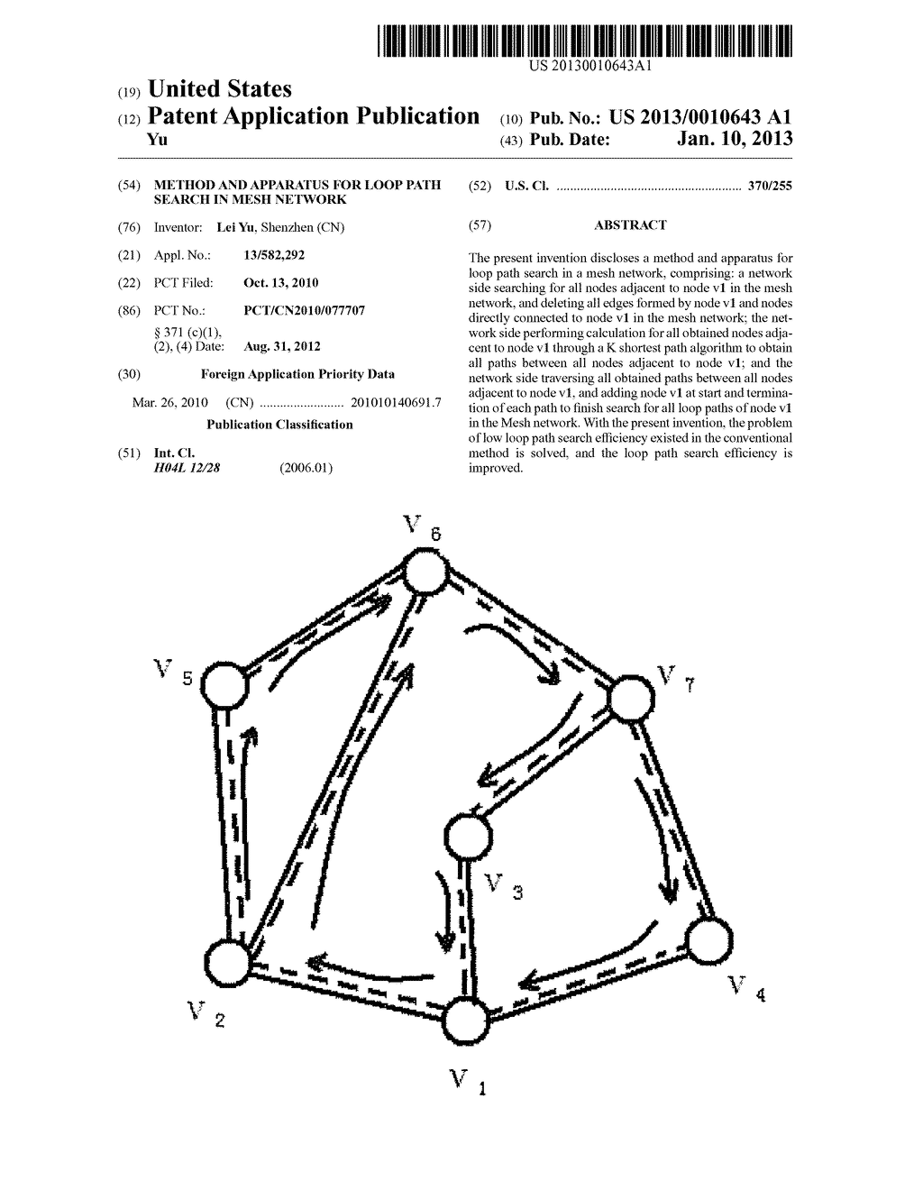 Method and apparatus for loop path search in mesh network - diagram, schematic, and image 01