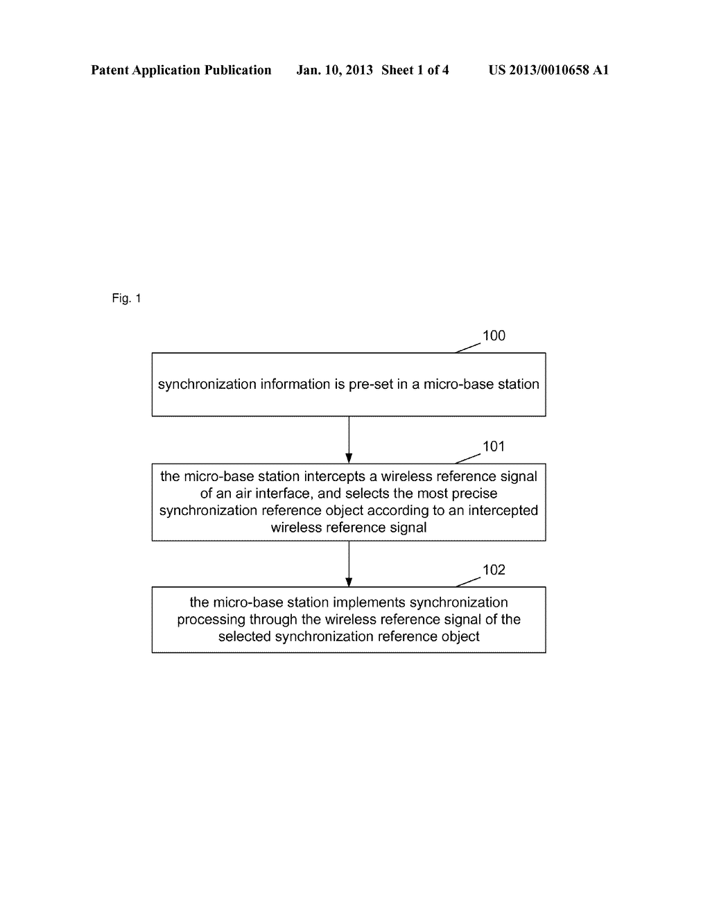 Method and system for implementing synchronization among micro base     stations - diagram, schematic, and image 02