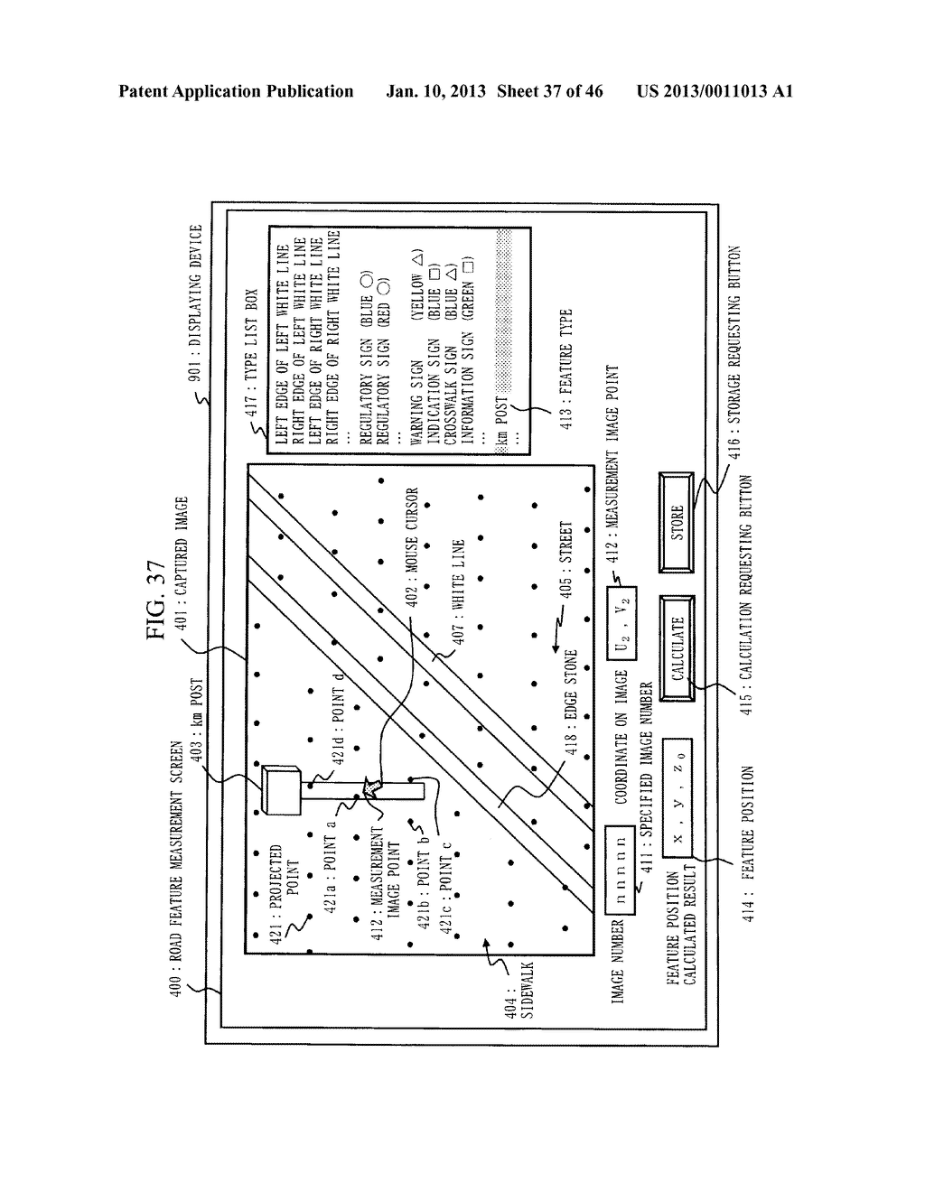 MEASUREMENT APPARATUS, MEASUREMENT METHOD, AND FEATURE IDENTIFICATION     APPARATUS - diagram, schematic, and image 38