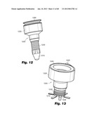 Low-profile surgical access devices with anchoring diagram and image