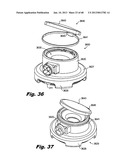 Low-profile surgical access devices with anchoring diagram and image