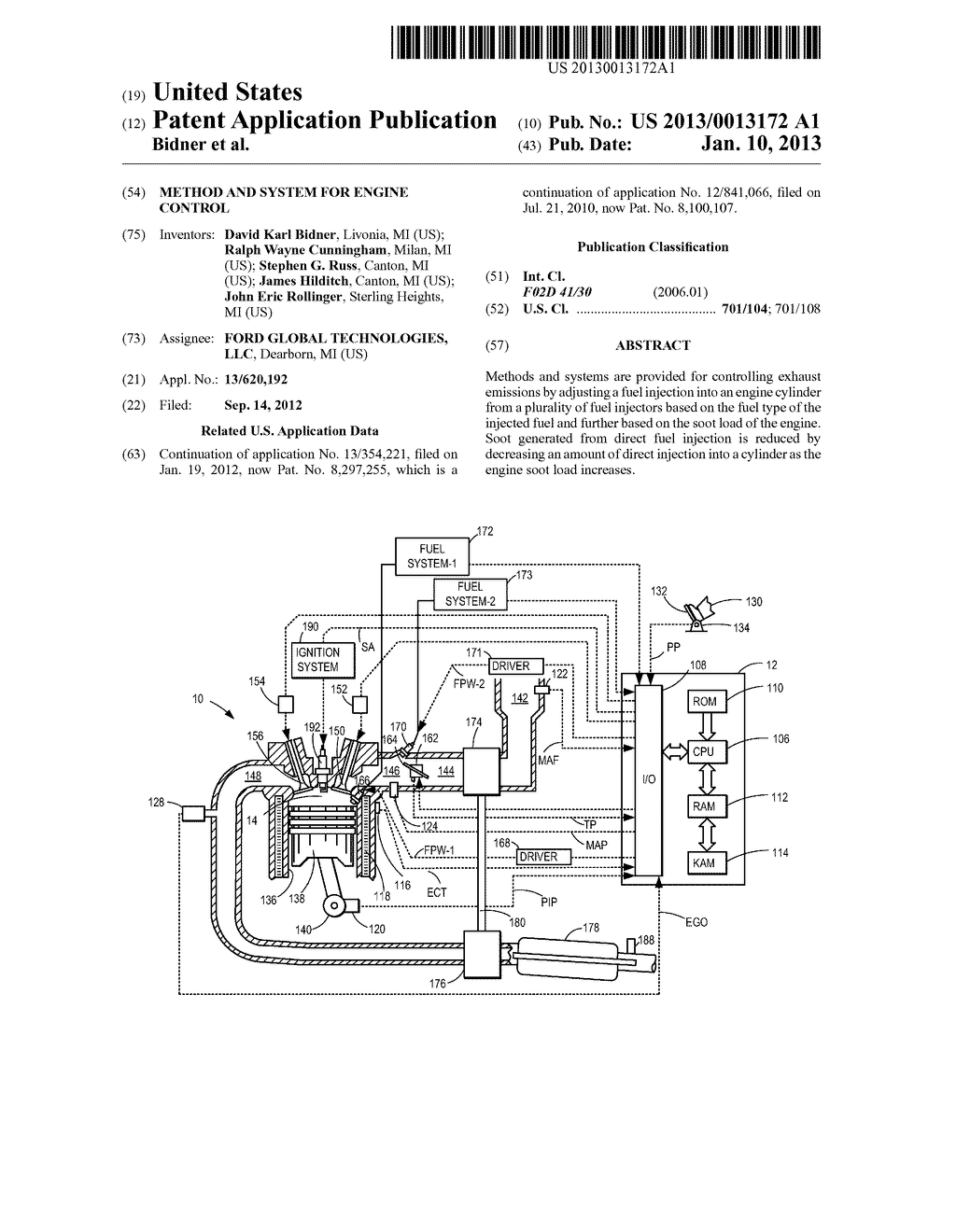METHOD AND SYSTEM FOR ENGINE CONTROL - diagram, schematic, and image 01